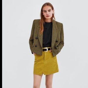 Mustard yellow corduroy mini skirt size s